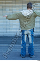 Whole Body Man T poses White Average Standing Street photo references